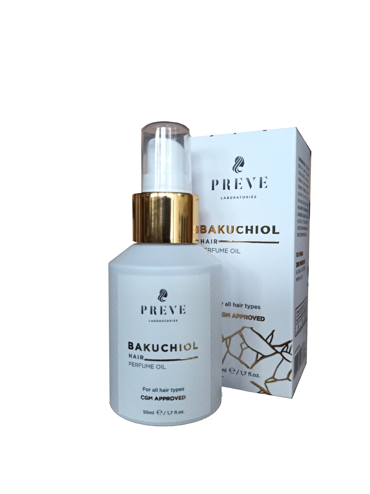 Луксозно парфюмно масло за коса Bakuchiol Preve Laboratories 50 мл