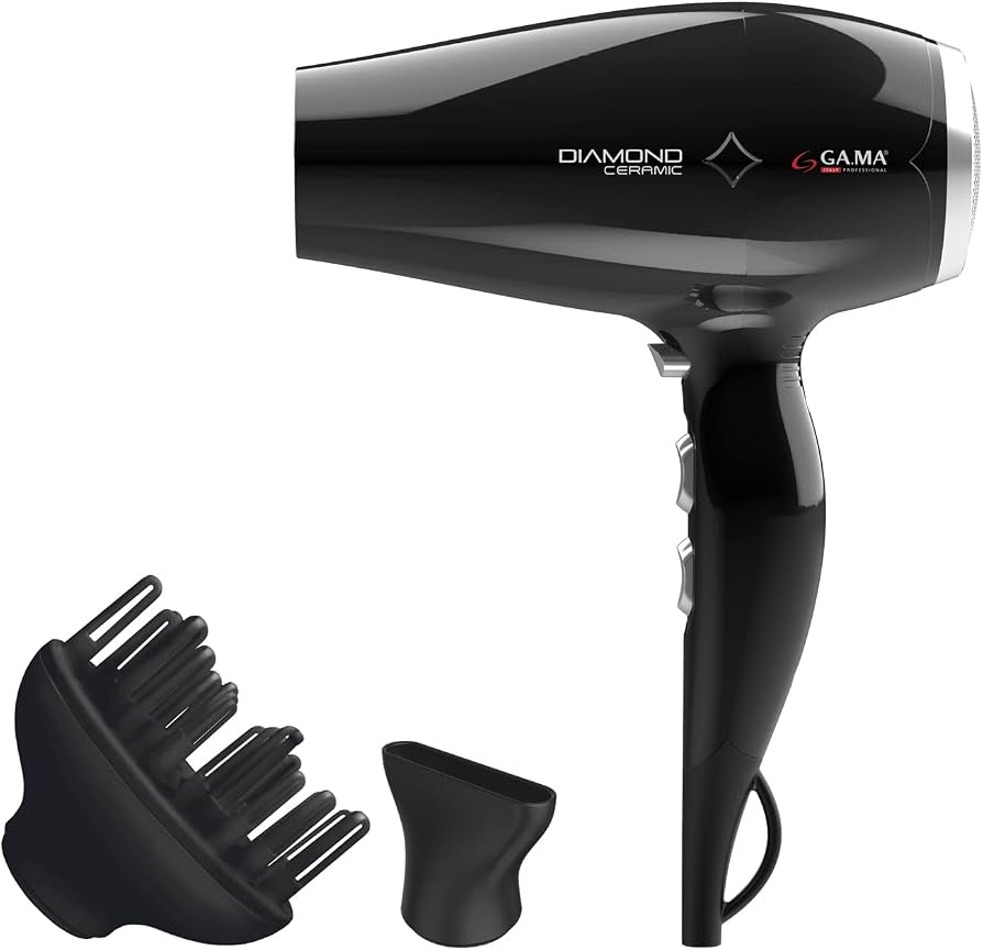 Компактен професионален сешоар Ga.Ma Diamond Black 2300 W