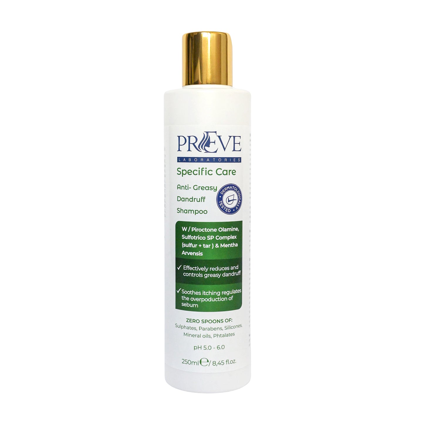 Терапевтичен безсулфатен шампоан при мазен пърхот Preve Laboratories Specific Care 250 ml