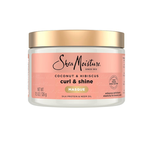 Овлажняваща  маска за гъсти къдрави коси Shea Moisture COCONUT & HIBISCUS  326 мл