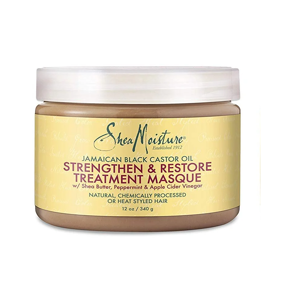 Възстановяваща маска за химически третирани къдрави коси Shea Moisture Jamaican Black castrol oil  340 гр