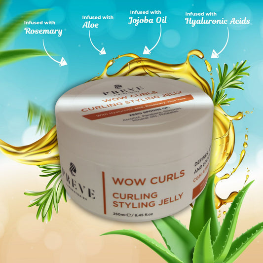 Желе за дефиниране и задържане на къдрици WOW Curls Preve Laboratories 250 ml