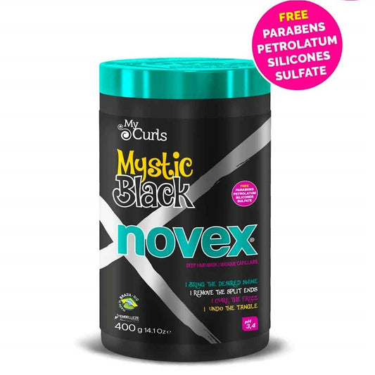 Хидратираща маска за чупливи и къдрави коси Novex Mystic Black Hair Mask 400 мл