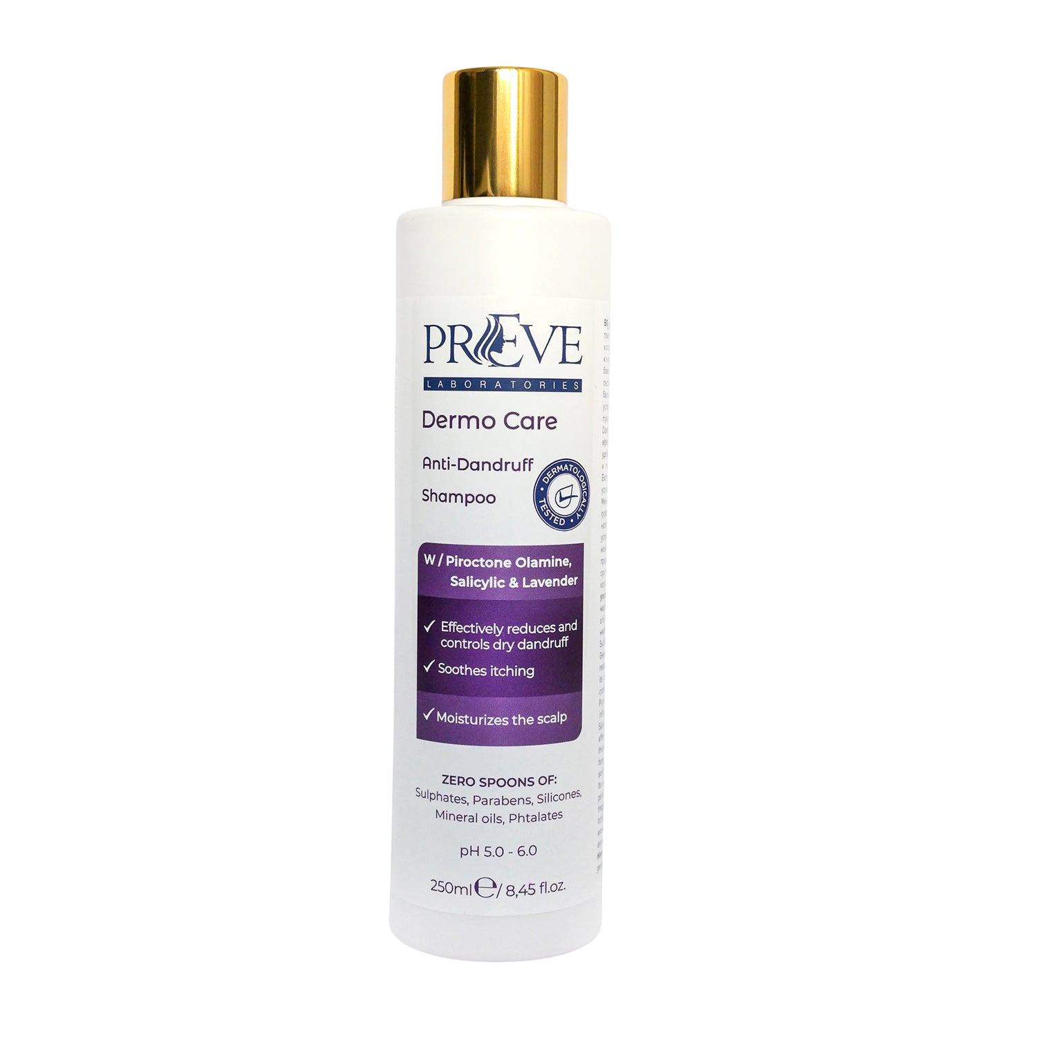Терапевтичен безсулфатен шампоан при сух пърхот  Preve Laboratories Dermo Care 250 ml
