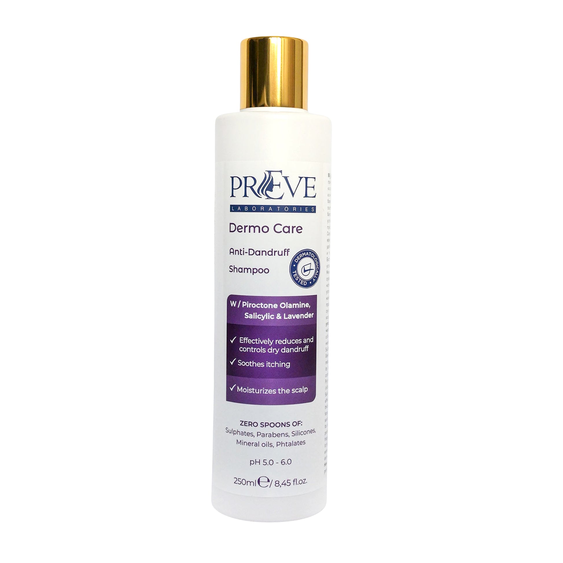 Терапевтичен безсулфатен шампоан при сух пърхот  Preve Laboratories Dermo Care 250 ml