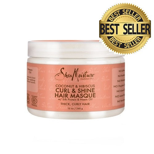Овлажняваща  маска за гъсти къдрави коси Shea Moisture COCONUT & HIBISCUS  326 мл