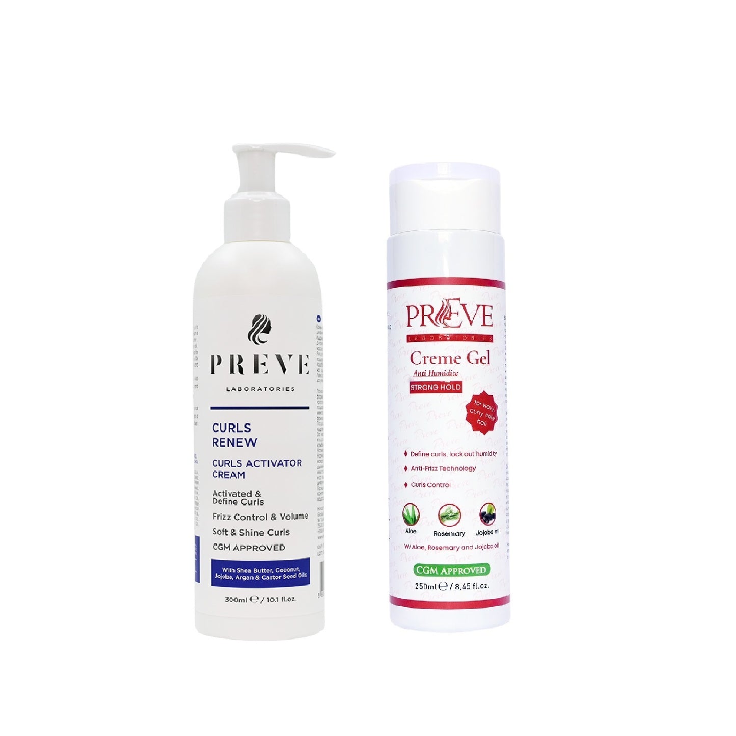 Комплект крем активатор + влагоустойчив крем-гел за къдрици Preve Laboratories
