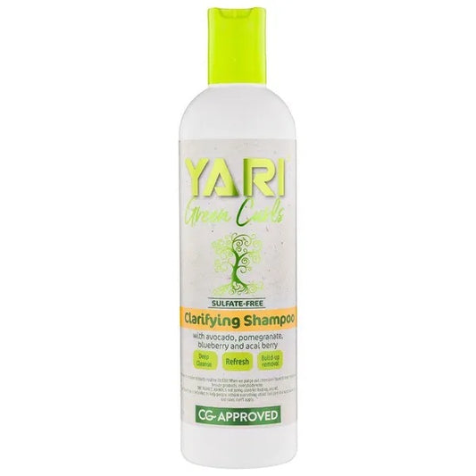 Дълбоко почистващ шампоан за къдрава коса Yari Green Curls Sulfate-Free Clarifying Shampoo, 355 мл