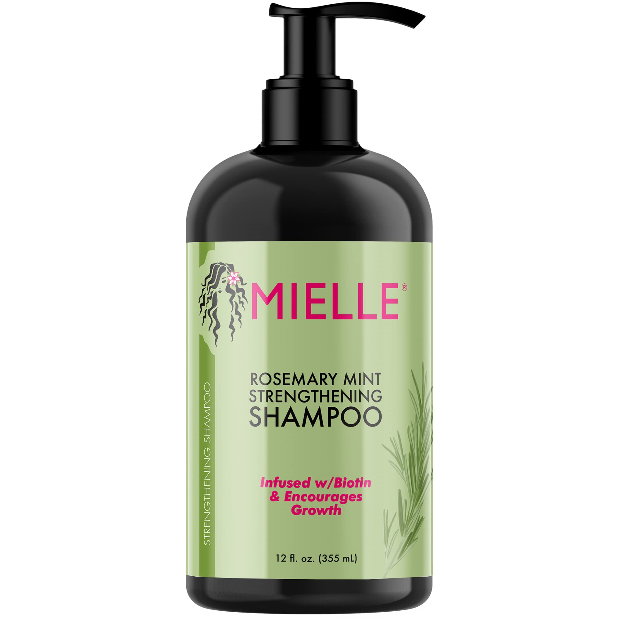 Укрепващ шампоан за коса с розмарин и мента Mielle Organic 355 ml