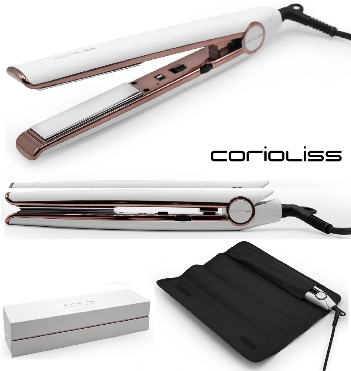 Професионална преса за коса Corioliss C1 White Soft Copper
