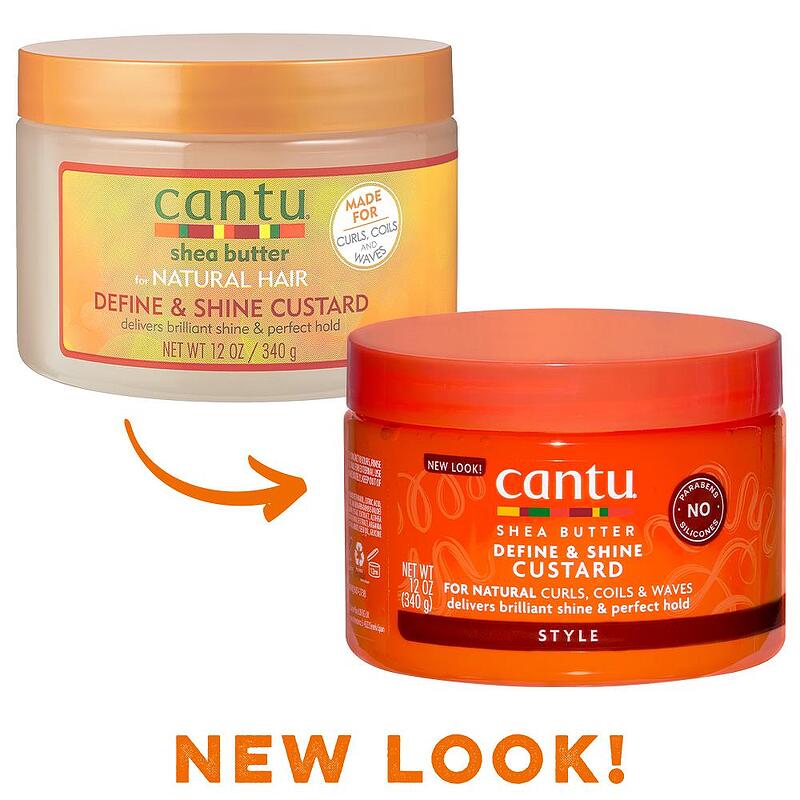 Дефиниращ крем-гел за оформяне на косата CANTU Define & shine Custard 340 ml