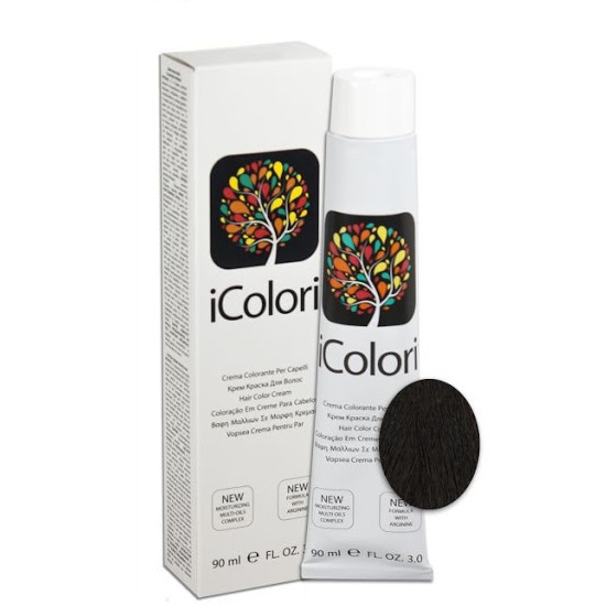 iColori трайна ниско-амонячна боя за коса 90 мл+ подарък оксидант